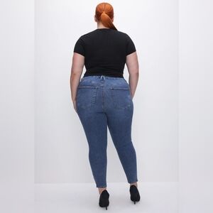 Good American Blue Skinny Ankle Jeans, Size 15
